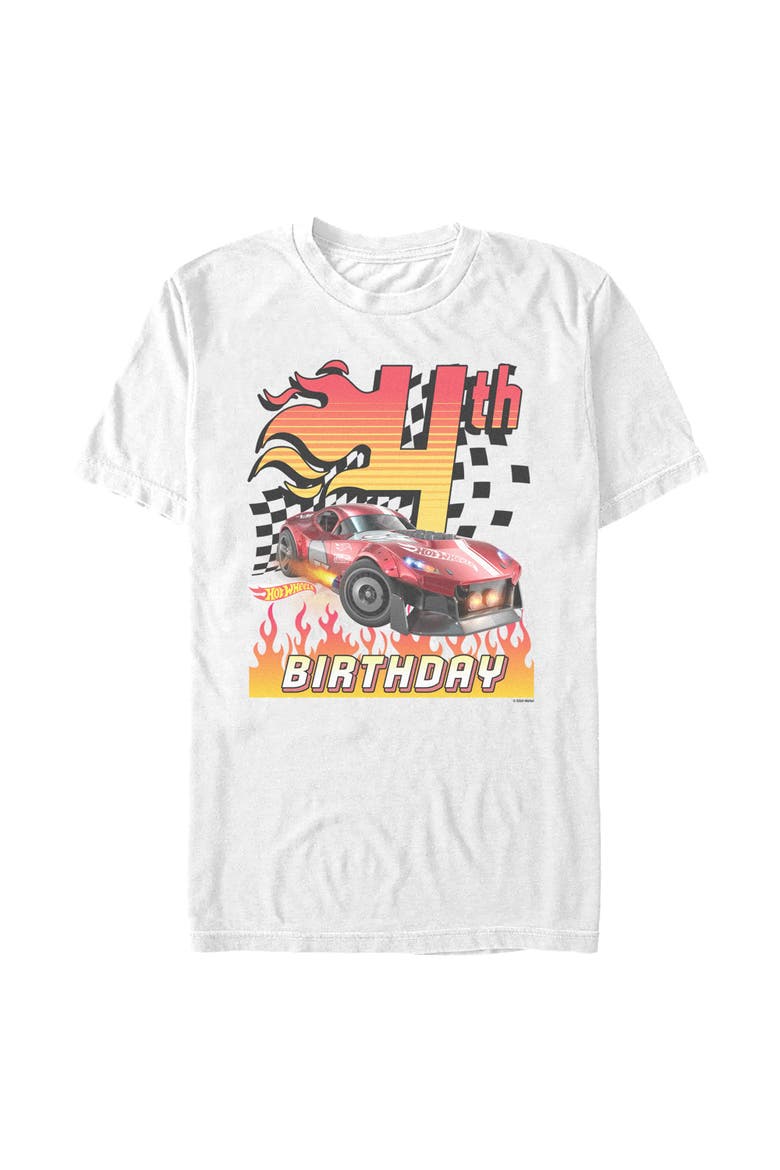 Men's Hot Wheels GT Scorcher 4th Birthday  Graphic T-Shirt, Main, color, White