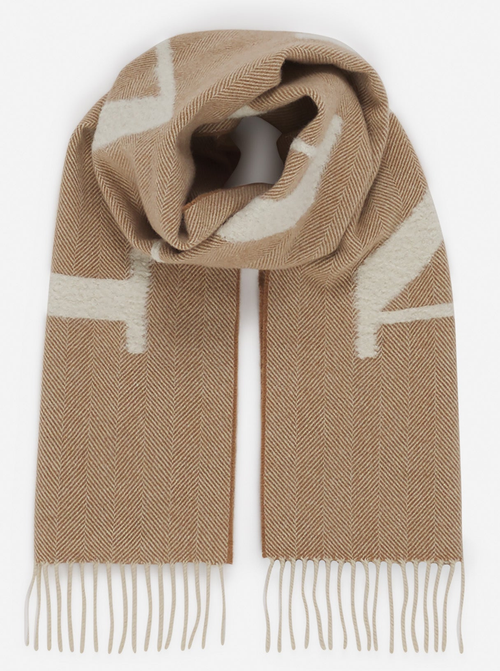 Lanvin Signature Fringed Wool Scarf