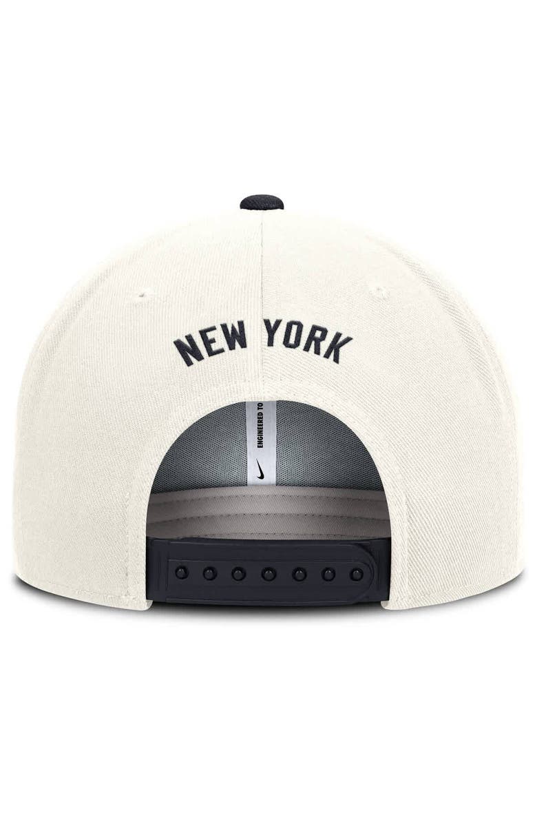 Nike Men's Nike Cream/Navy New York Yankees Cooperstown Pro Dri-FIT Snapback Hat, Alternate, color, Cream