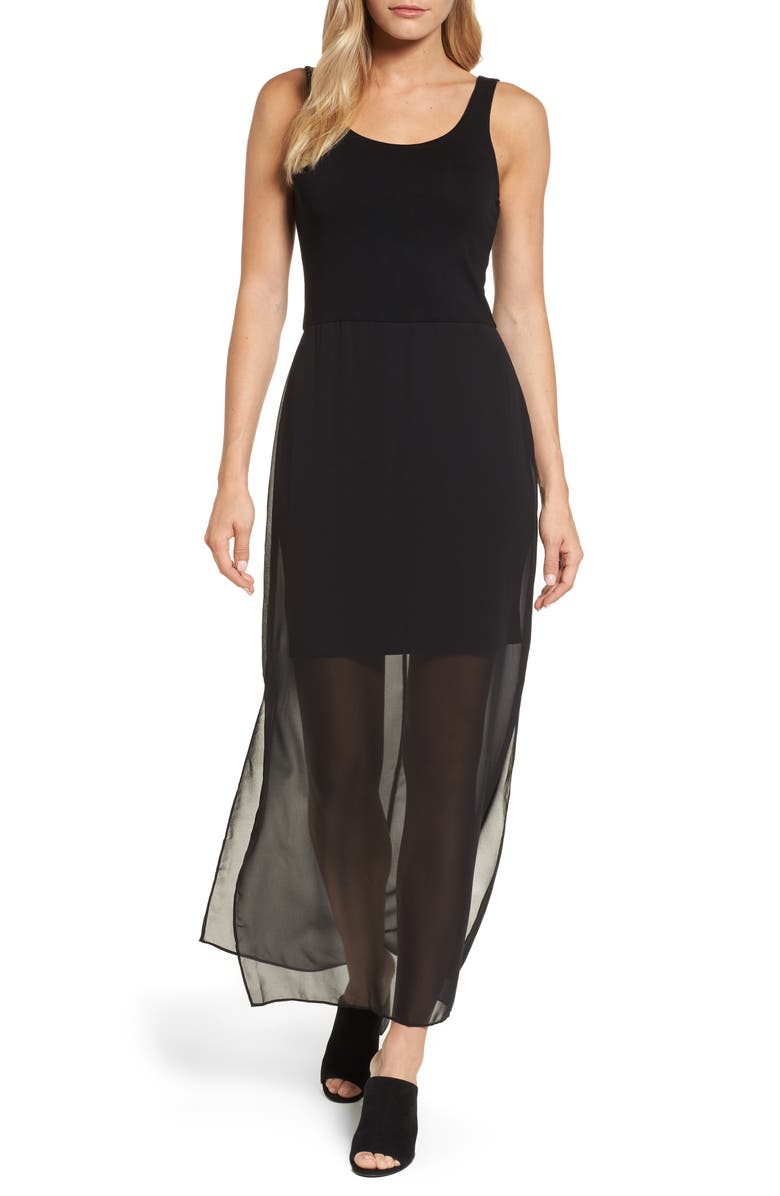 Vince Camuto Chiffon Overlay Tank Dress, Alternate, color, 