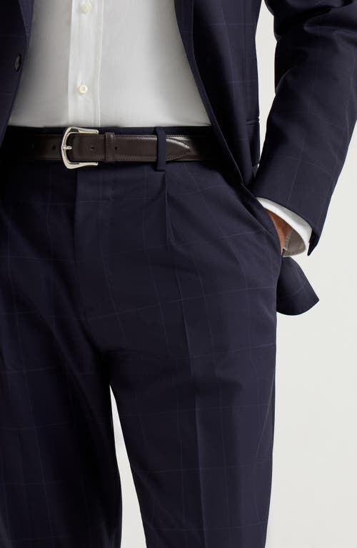 Brunello Cucinelli Tapered-leg Wool Trousers In Blue
