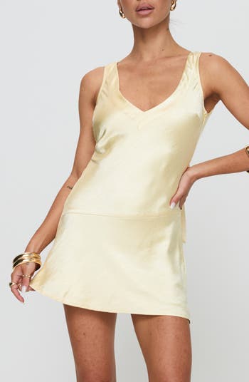 Kingslie Open Back Satin Minidress