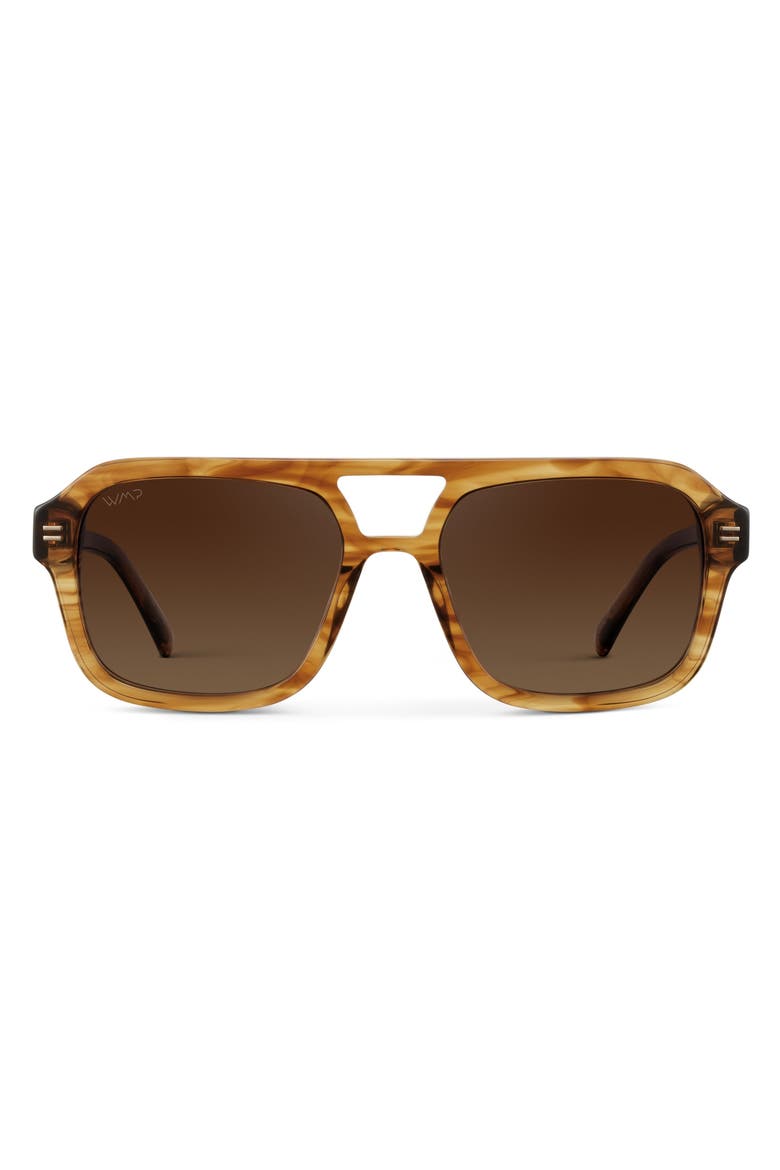 Sydney - 54mm Aviator Polarized Sunglasses, Main, color, Crystal Brown Grain