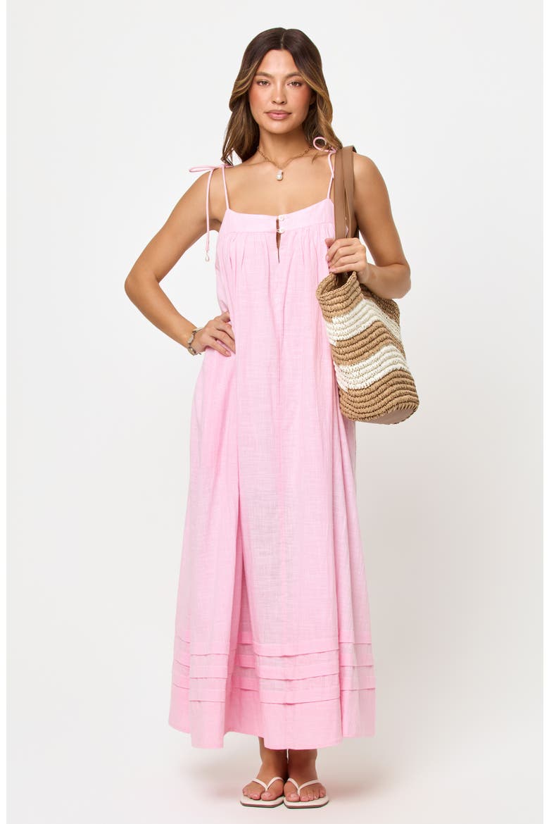 Sunset Stroll Cotton Cover-Up Maxi Dress, Alternate, color, ROSEWATER