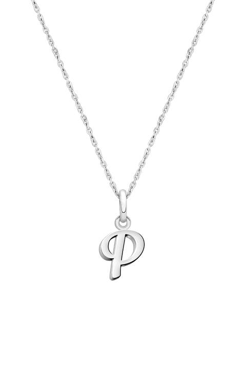 Sterling Silver Initial 12-14" Necklace