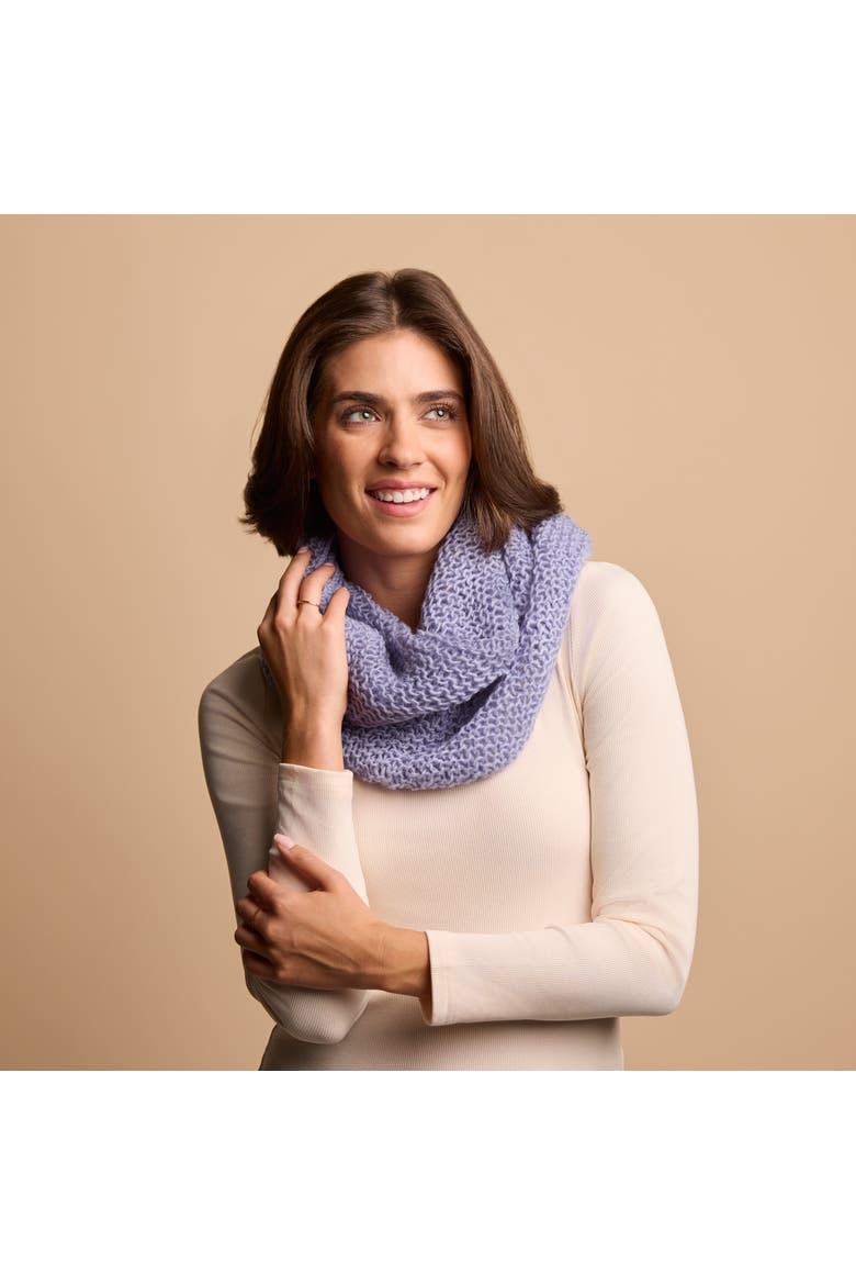 Artisan Woven Karuna Infinity 100% Wool Scarf, Alternate, color, Thistle