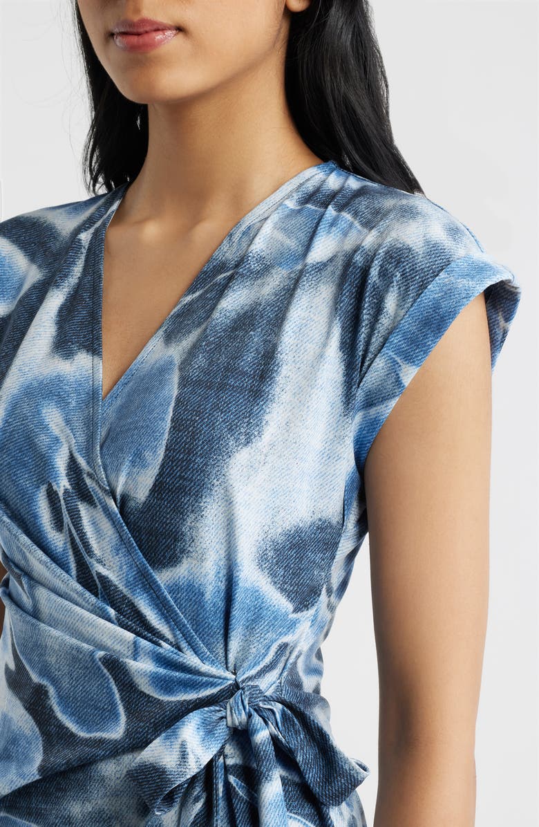 Anne Klein Floral Wrap Dress, Alternate, color,