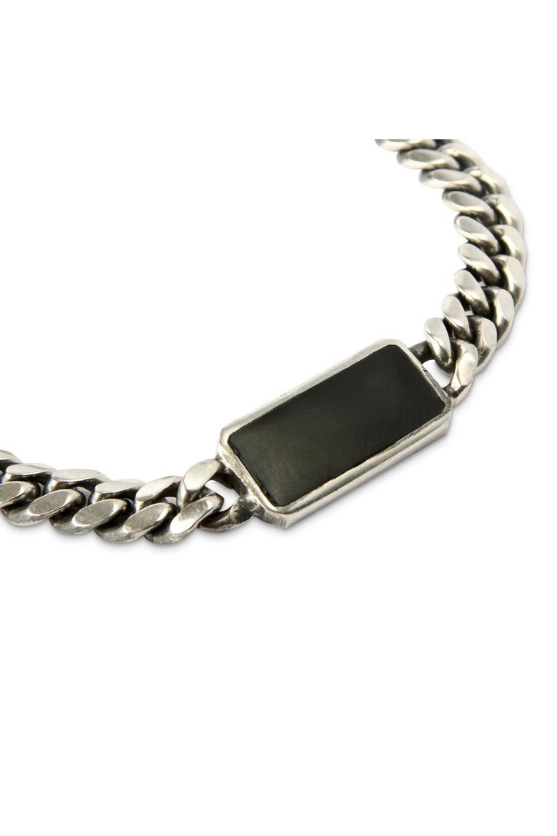 Cuban Onyx Silver Bracelet, Alternate, color, Onyx