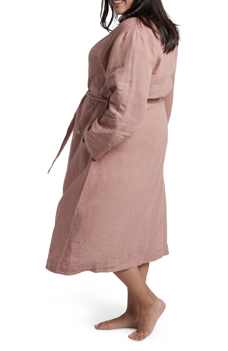 Parachute Gender Inclusive Linen Robe, Alternate, color, Clay