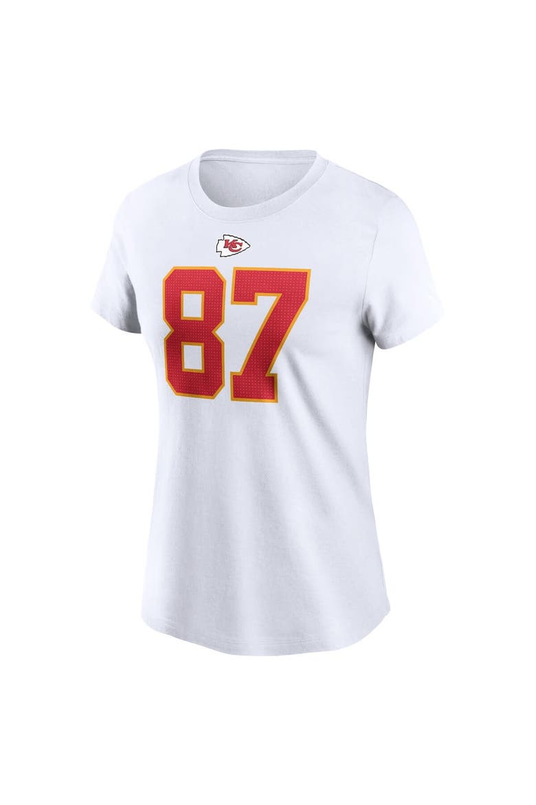 Women's Nike Travis Kelce White Kansas City Chiefs Player Name & Number T-Shirt, Alternate, color, White
