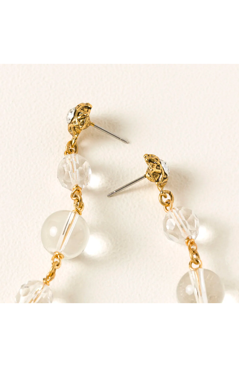 Uncommon Goods Waldorf Astoria Chandelier Earrings, Alternate, color, Gold / Clear