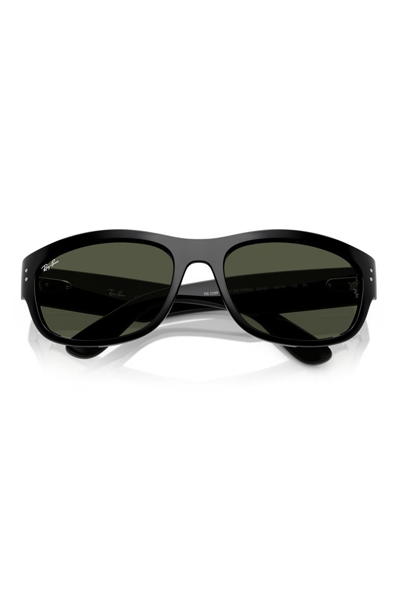 63mm Pillow Sunglasses, Alternate, color, BLACK