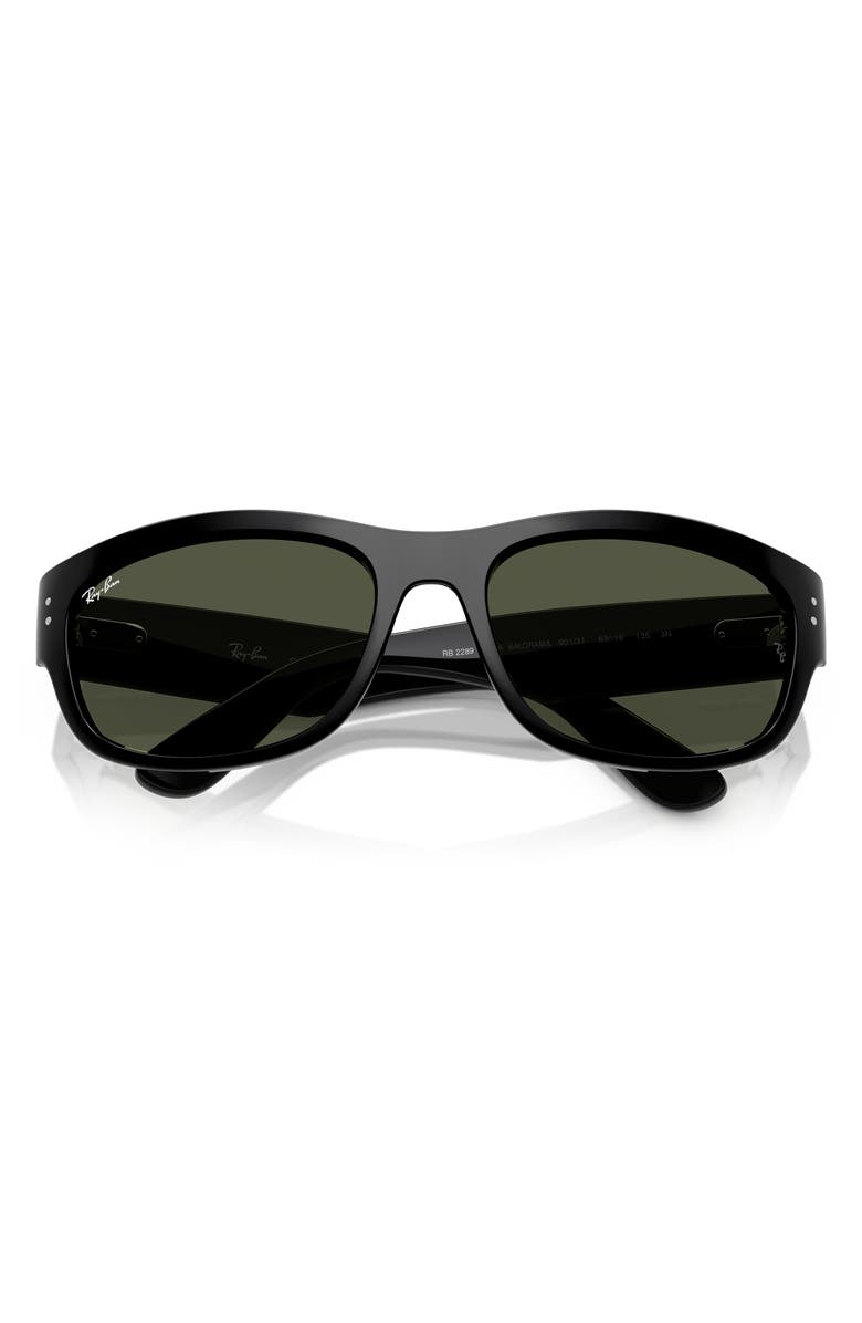 Ray-Ban 63mm Pillow Sunglasses, Alternate, color, Black