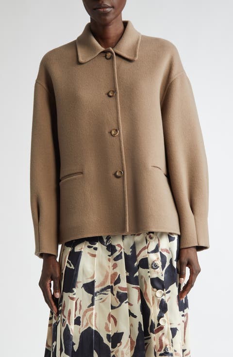 Cardiff Double Face Wool Blend Short Coat