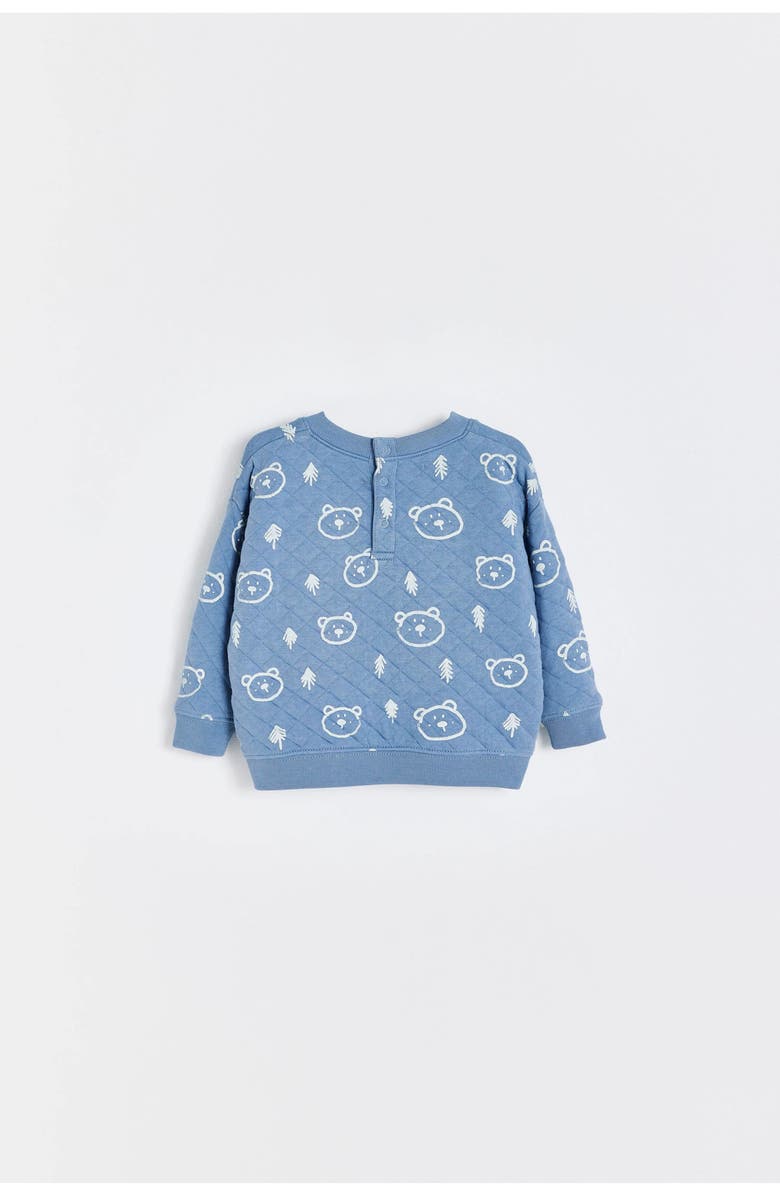 Babycottons Pat Blue Sweatshirt for Infant, Alternate, color, Pastel-Blue
