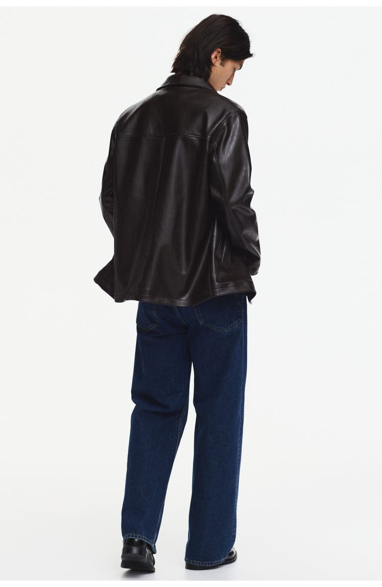 H&M Coated Jacket, Alternate, color, Dark Brown