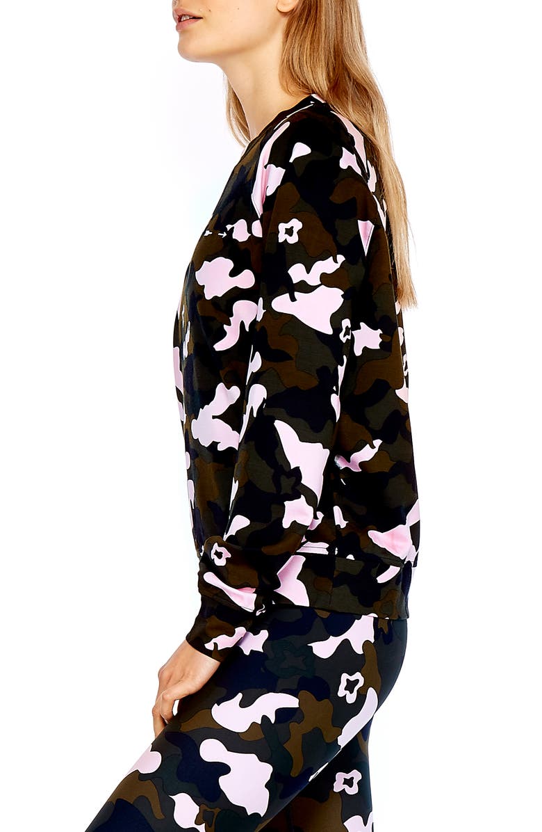 The Upside Forest Camo Bondi Crewneck Sweatshirt, Alternate, color,