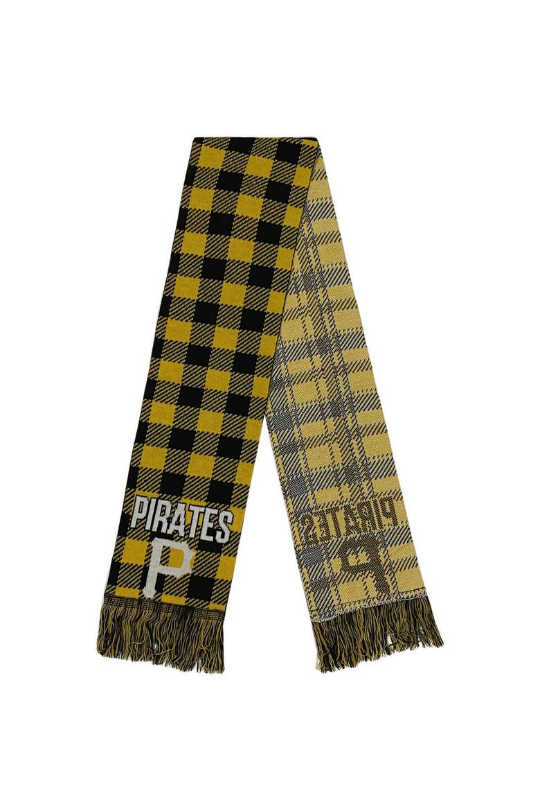 Pittsburgh Pirates Plaid Color Block Scarf, Main, color, Black