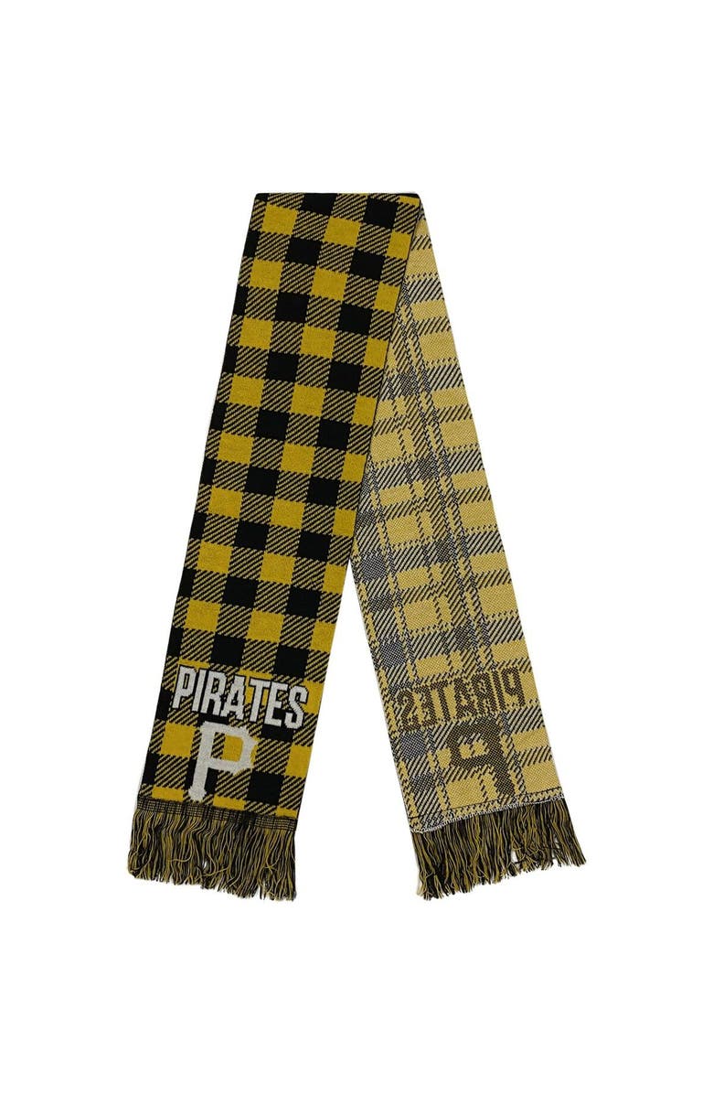 FOCO Pittsburgh Pirates Plaid Color Block Scarf, Main, color,