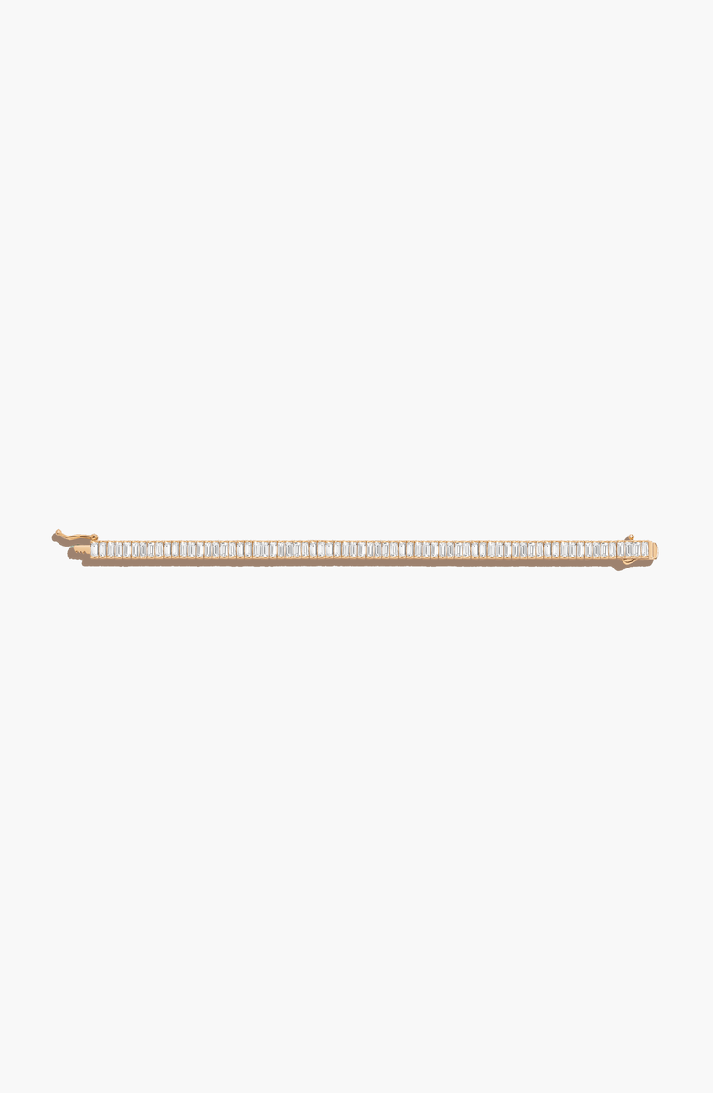 Aurate New York White Sapphire Baguette Tennis Bracelet 12ct, Alternate, color, Yellow Gold Vermeil