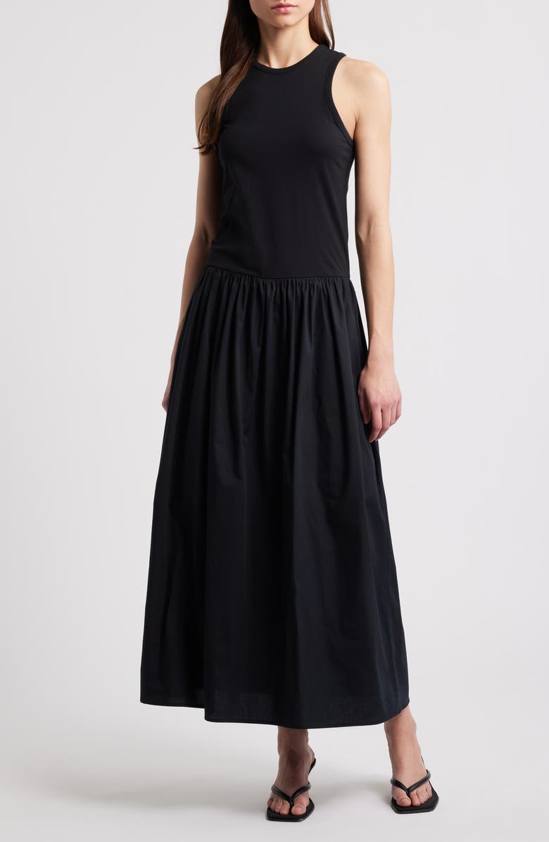 FRAME Racer Tank Maxi Dress, Main, color, Black