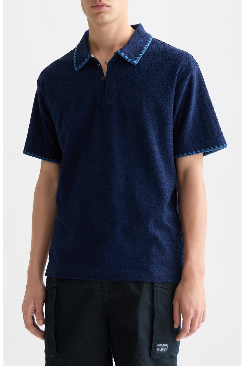 Jacquard Toweling Polo (Men) | Nordstrom