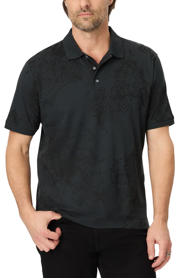 Linford Cotton Polo, Main, color, BLACK