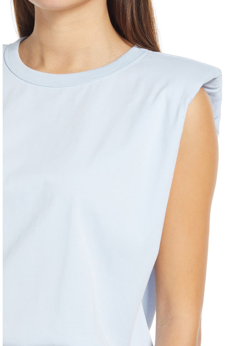 Padded Shoulder T-Shirt, Alternate, color, POWDER BLUE