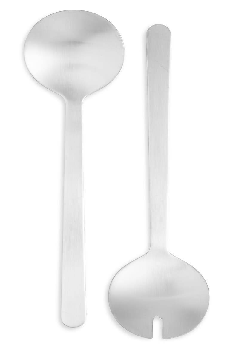 Borough 2-Piece Stainless Steel Salad Server Set, Main, color, SILVER