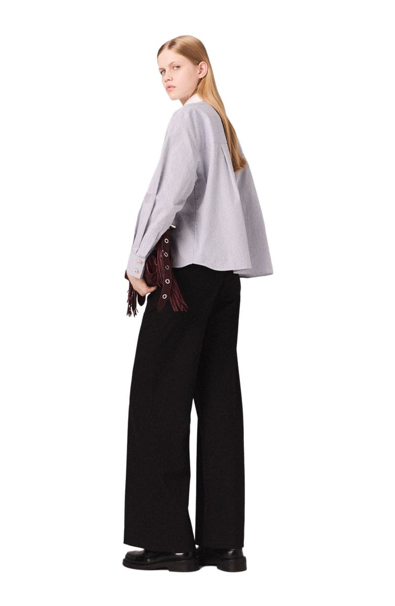 maje Flared trousers, Alternate, color, Black