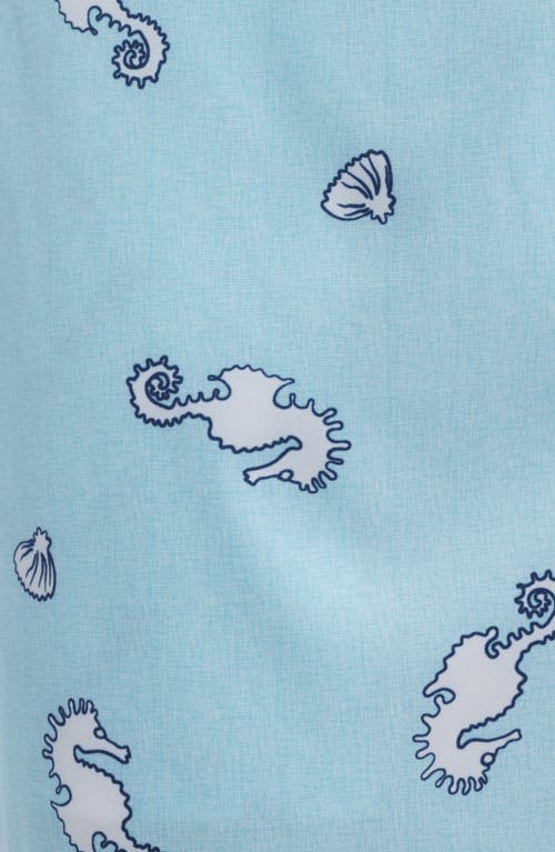 Johnnie-o Under The Sea Swim Trunks In Gulf Blue