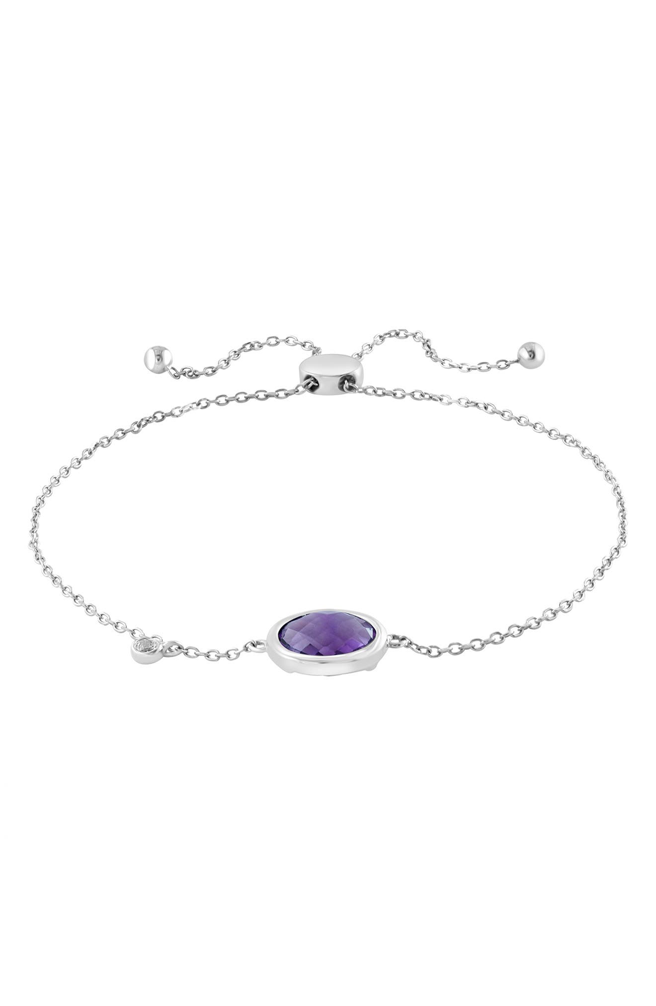 EFFY Purple Amethyst & White Topaz Slider Bracelet