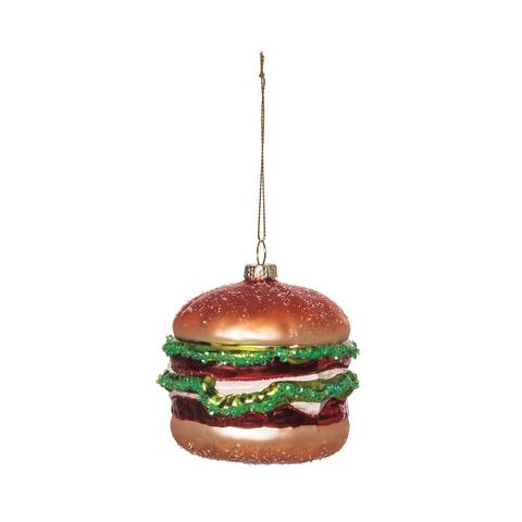 Fat Burger Glass Ornament
