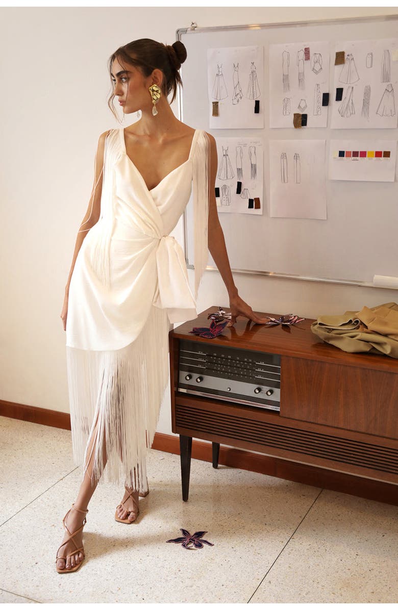 NO PISE LA GRAMA Parchita Dress, Alternate, color, White