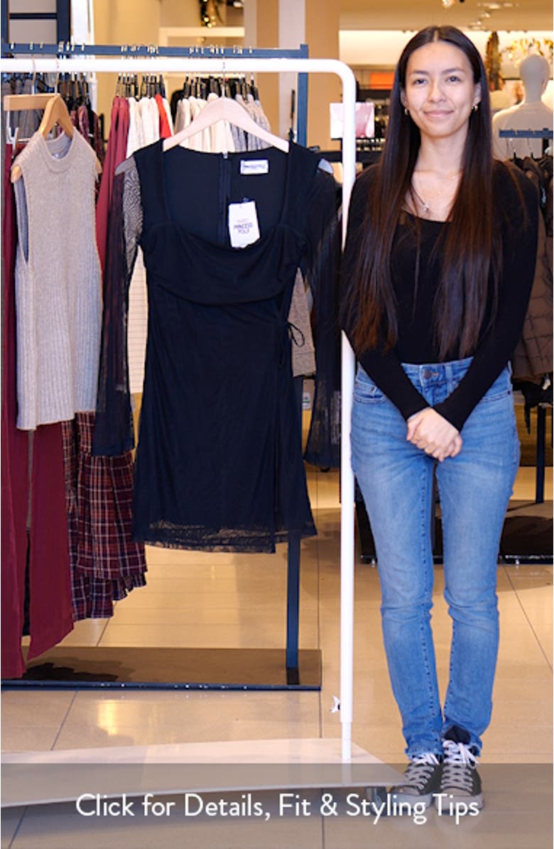 Martinez Mesh Long Sleeve Minidress, sales video thumbnail