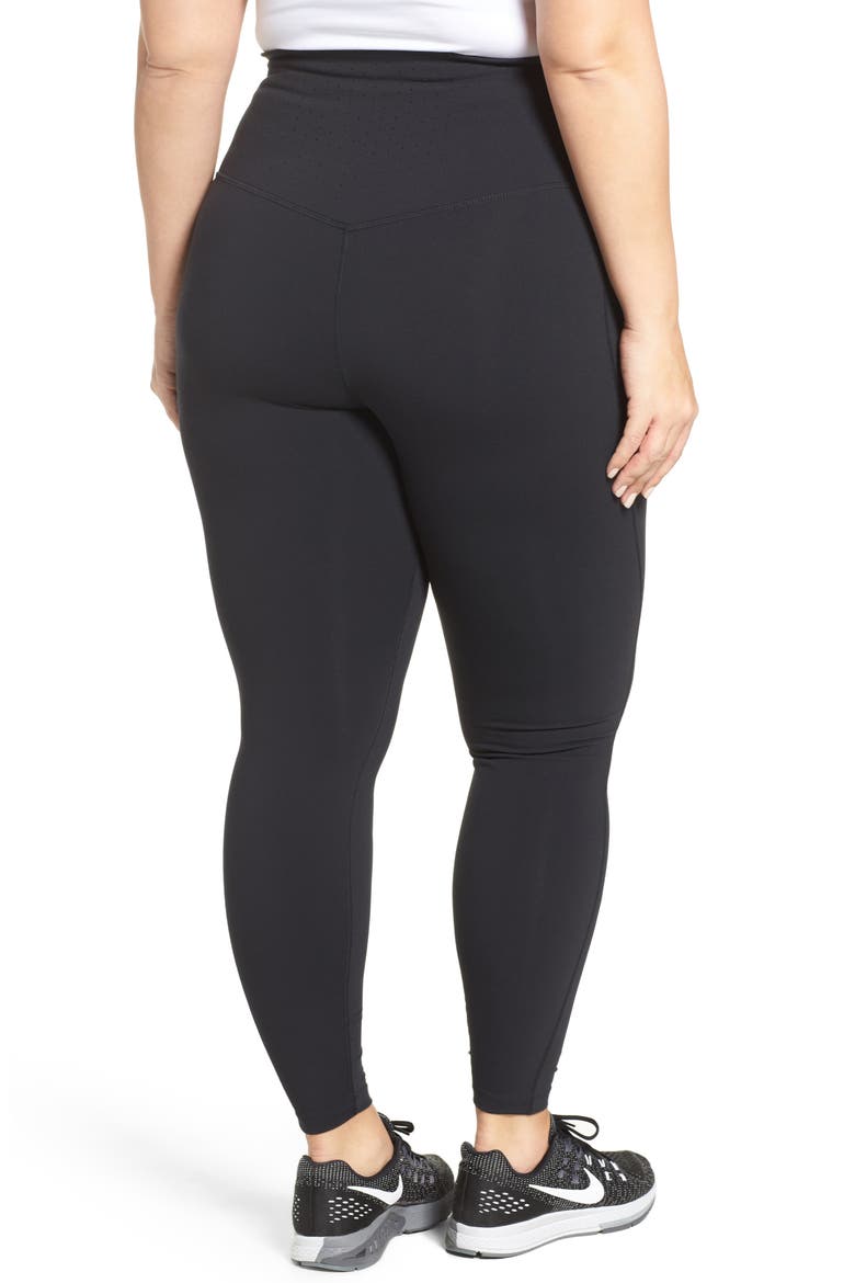 Power Legendary High Waist Tights, Alternate, color, BLACK/ BLACK
