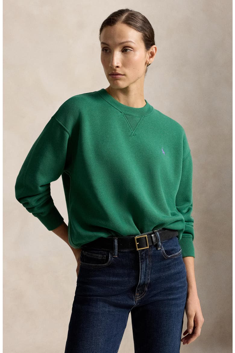 Arctic Fleece Sweatshirt, Alternate, color, BUSH GREEN