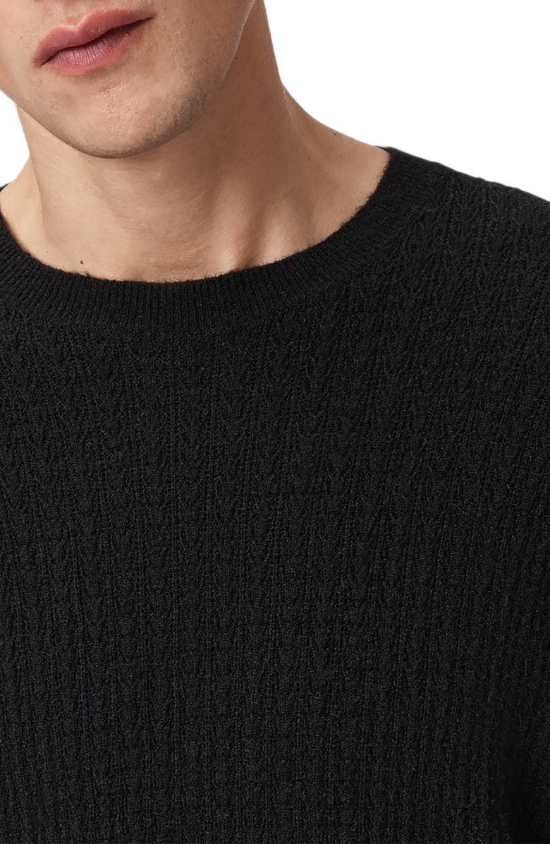 AllSaints Jakob Wool & Alpaca Blend Sweater, Alternate, color, Black