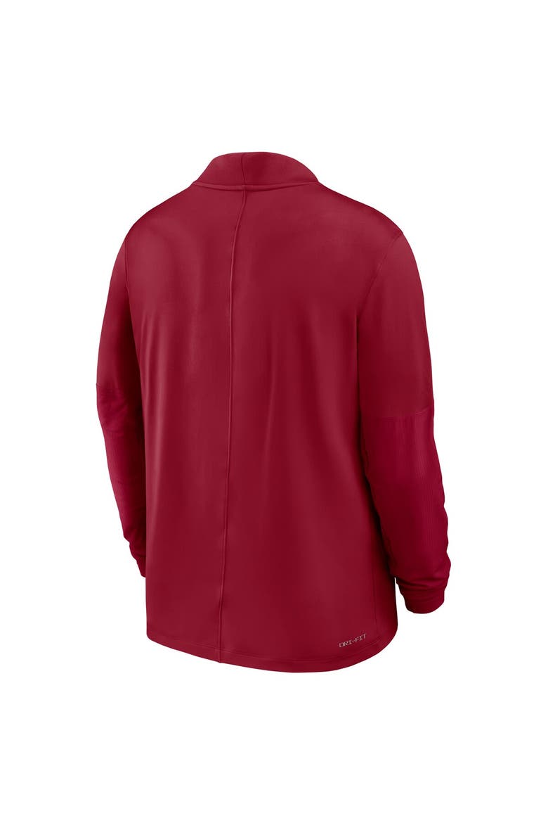 Men's Jordan Brand Crimson Oklahoma Sooners Sideline Dri-FIT Half-Zip Pullover, Alternate, color, Crimson