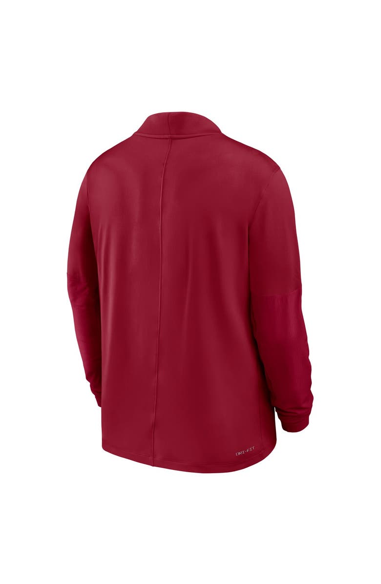 Jordan Brand Men's Jordan Brand Crimson Oklahoma Sooners Sideline Dri-FIT Half-Zip Pullover, Alternate, color, Crimson