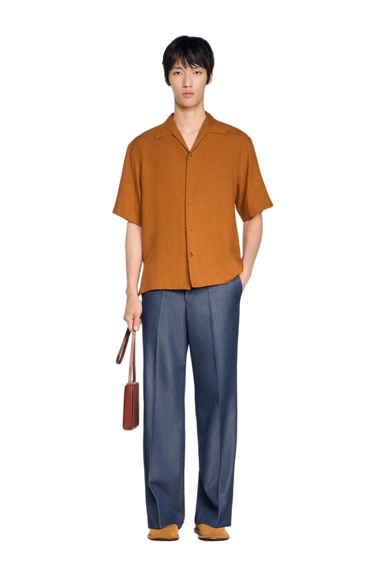 Linen shirt, Alternate, color, Whisky