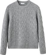 MANGO Cable Crewneck Sweater