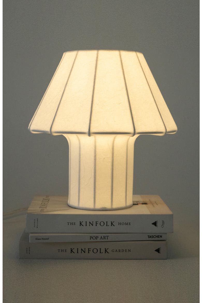 Celeste 12.6" LED Lightweight Table Lamp with Resin Fabric Shade, Bulb Included, Alternate, color, Off-White
