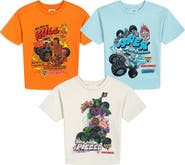 Monster Jam 3-Pack Short Sleeve Cotton T-Shirts