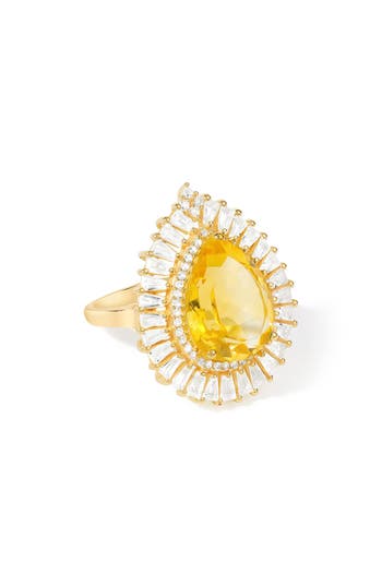 Ys Gems Semiprecious Stone Drop Earrings In Yellow