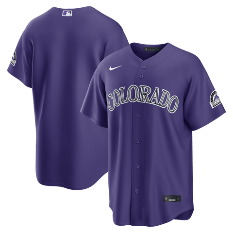 Men's Nike Purple Colorado Rockies Alternate Stadium Jersey