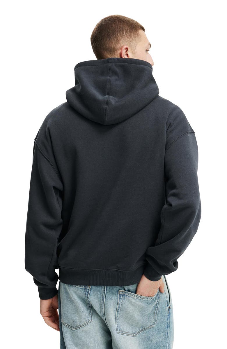 Cotton On Men's Michelin Box Fit Hoodie, Alternate, color, Lcn Mic Washed Black