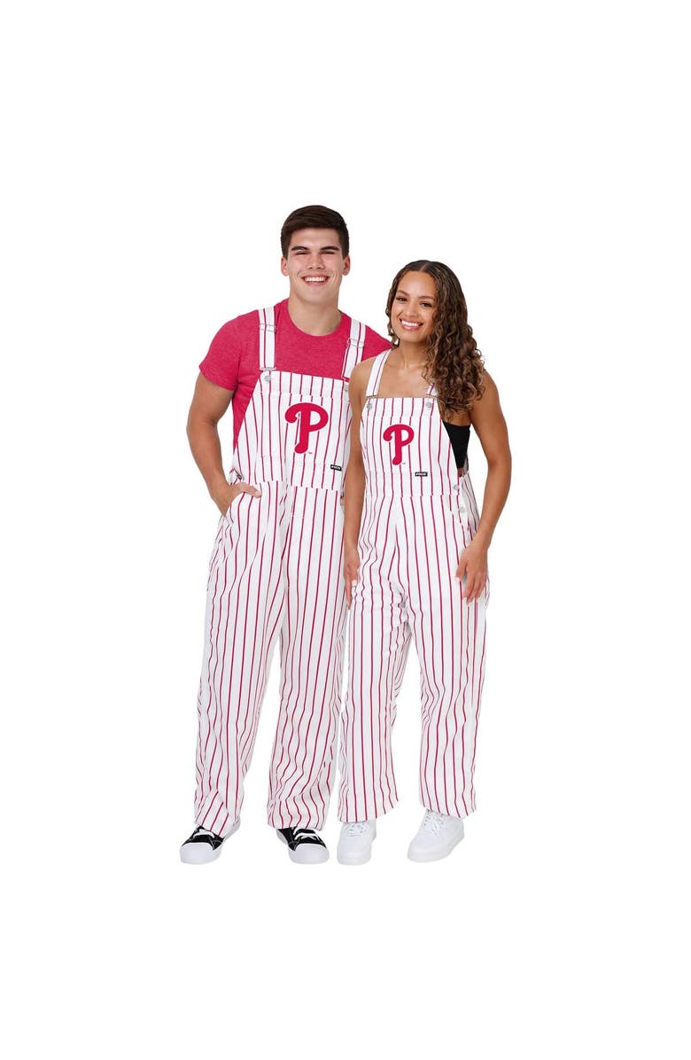 FOCO Men's FOCO White Philadelphia Phillies Pinstripe Bib Overalls, Alternate, color, White