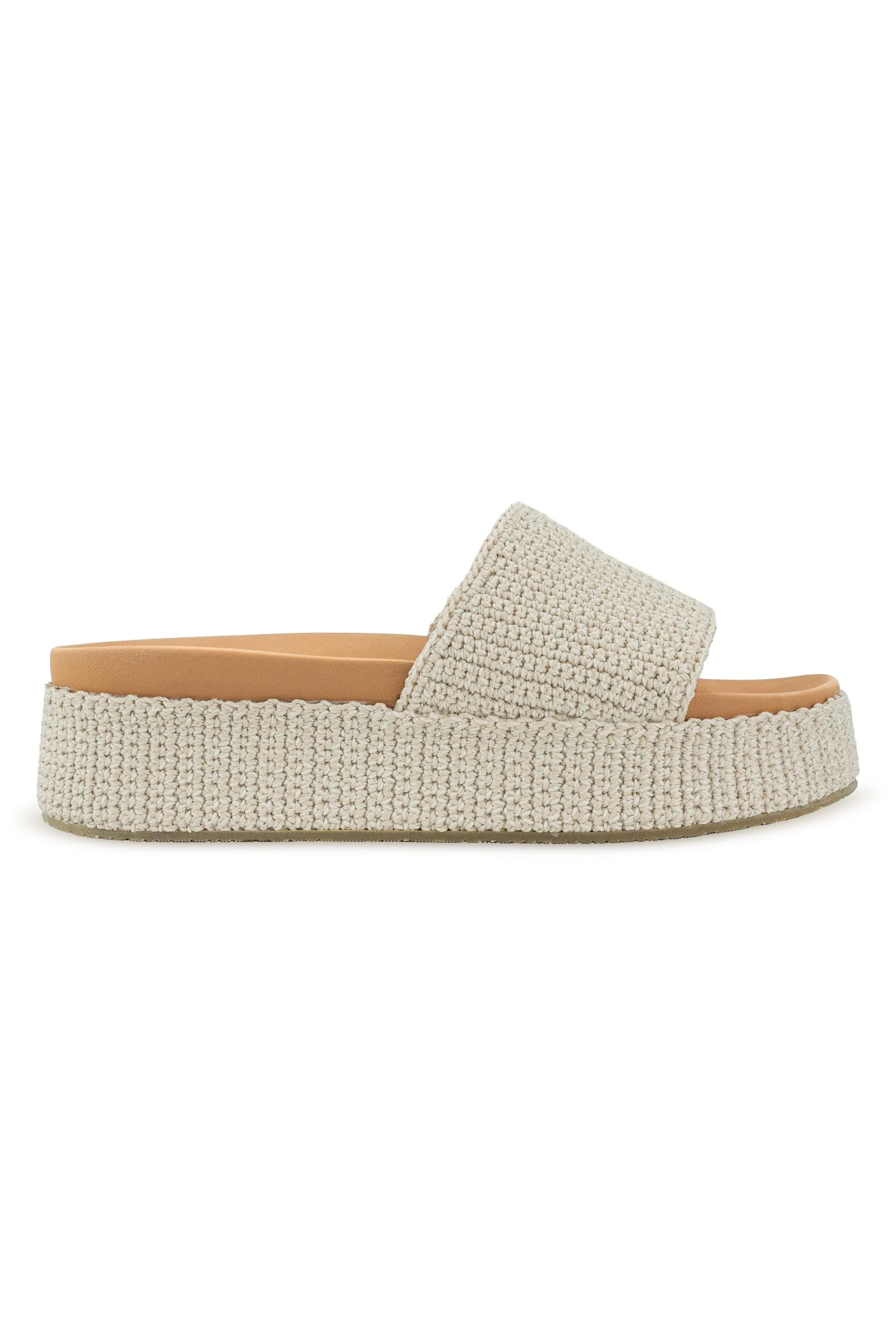 Olivia Slide Sandal, Alternate, color, Ecru