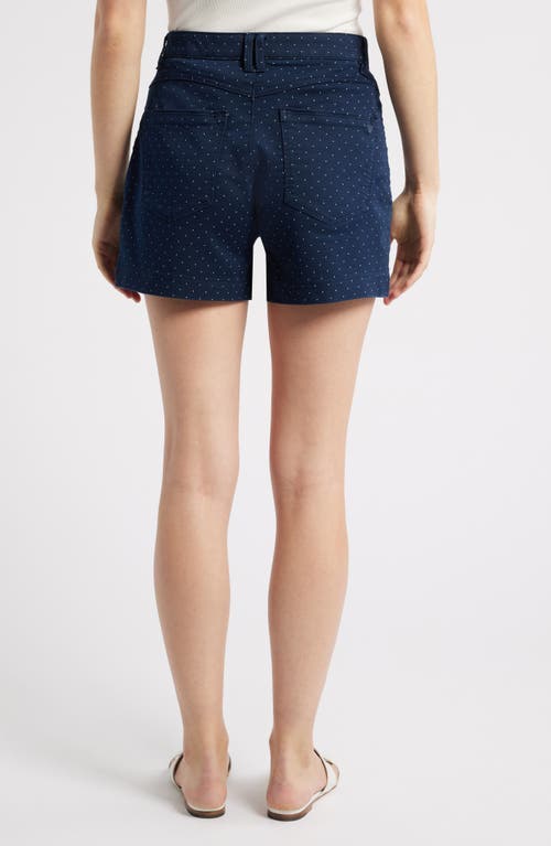 Wit & Wisdom Pin Dot Skyrise Shorts In Navy